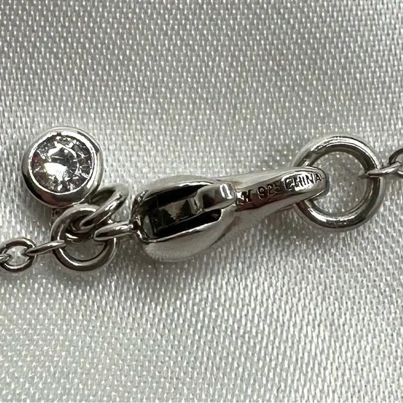 Vintage Honora Sterling Silver Infinity‑Curve Pearl Pendant Necklace - Picture 5 of 7